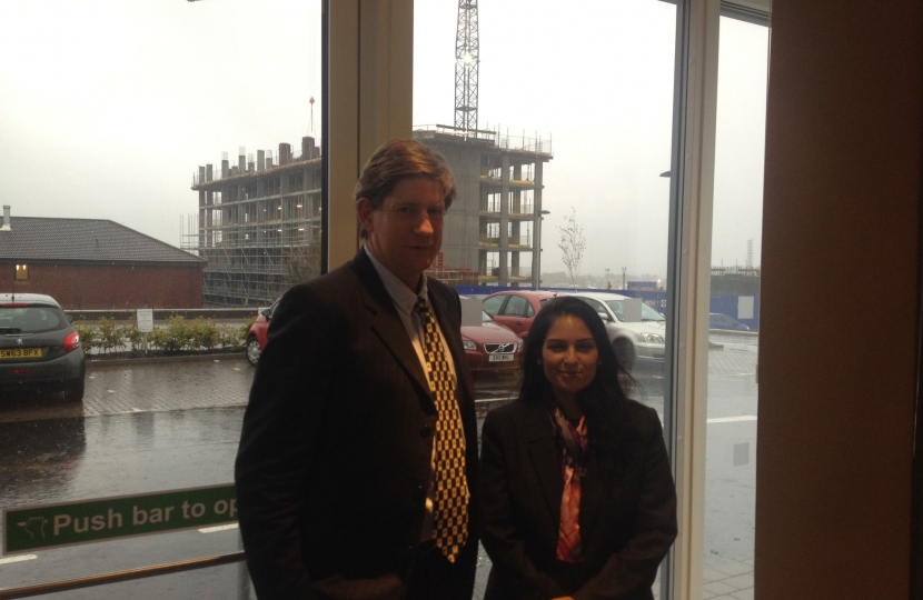 Alexander Burnett with Priti Patel MP, Minister for Work and Pensions