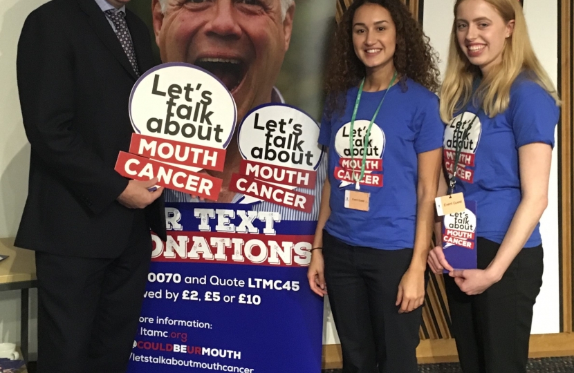 Mouth Cancer Drop-in Event at Parliament 