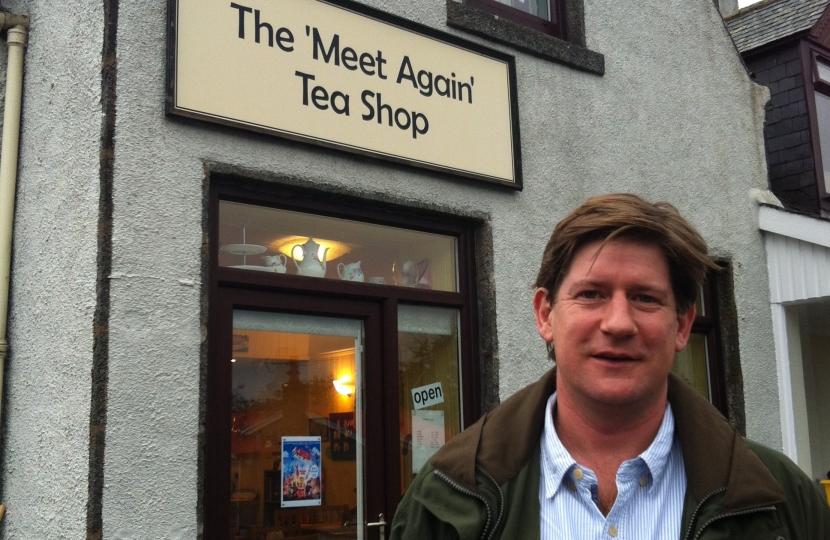 Had a lovely cup of tea and chat in Lumphanan at The 'Meet Again' Tea Shop