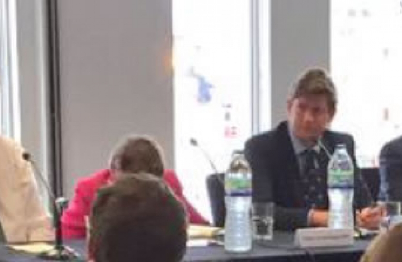 Alexander Burnett at Oil and Gas hustings, with Alex Salmond and Danny Alexander