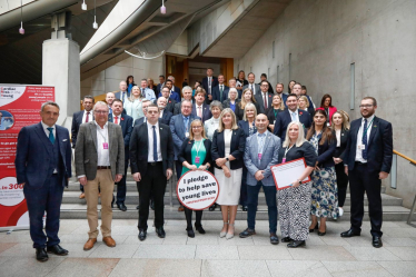 parliament photo call with cardiac risk in young awareness campaign